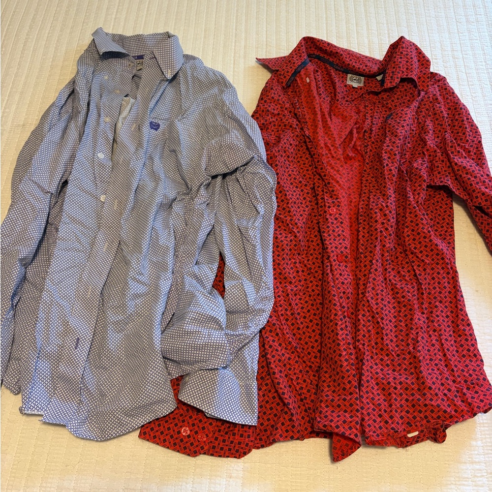 TWO Cinch button ups